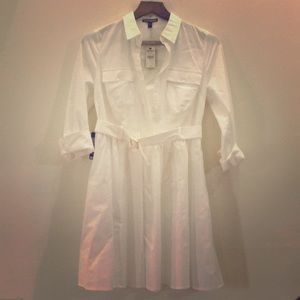 Military style pleated dress